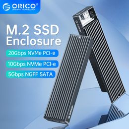 Hubs Orico M.2 NVME SSD Enclosure TypeC Solid State Drive 5Gbps 20Gbps 10Gbps NGFF SATA SSD Case HDD Case with USB Cable SSD Box