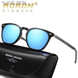 Sunglasses AORON Polarized Sunglasses Men /Women Classic Fashion Sun Glasses TR Frame Aluminum Leg UV400 Sunglasses L230523