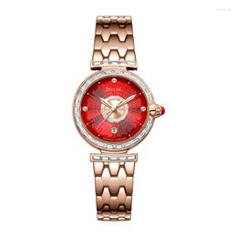 Wristwatches DITALING Women Automatic Watch 28MM Luxury Ladies Fashion Mechanical Wristwatch Waterproof Austria Crystal Decoration Date