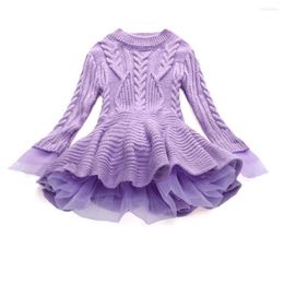 Girl Dresses Sweater Dress Winter Knitted Year Clothing Christmas Party Long Sleeve Children Clothes Kids