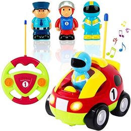 Cartoon R/C Race Car Radio Remote Control Toy for Baby Beginner's RC CAR Toddlers for Children Gift