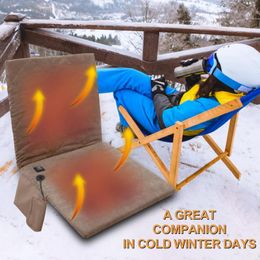 Carpets Portable Outdoor Camping Heated Chair Cushion Single Sofa With Temperature Controller Seat Heater Pad