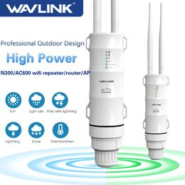 Routers Wavlink AC600/AC300 Weatherproof RJ45 Outdoor Wireless WiFi AP/Repeater/Router Extender 5G 2.4G Bridge Wi Fi Signal Booster POE