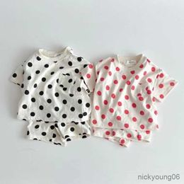 Clothing Sets Preschool Children's South Summer New Baby Set Boys and Girls Pure Cotton Dot TopandShort