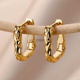 Stud UShaped Square Hoop Earrings for Women Luxury Stainless Steel Circle Earring 2023 Trending Wedding Aesthetic Jewellery aretes J230529 J230529