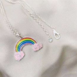 designer Jewellery bracelet necklace ring 925 drop glue stereo rainbow pendant men's women's necklaces sweater chain