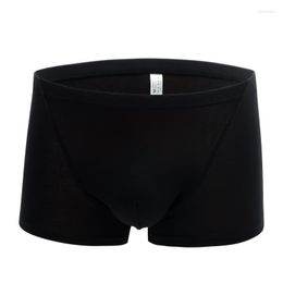 Underpants Sexy Underwear Men Boxer Shorts Hombre Solid Bamboo Fibre Panties Man Breathable U Convex Pouch Cueca Calzoncillo