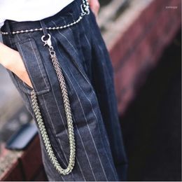 Keychains Fashion Motorcycle Cars Keychain Metal Wallet Belt Chain 78cm Long Punk Trousers Hipster Pant Jean Men's HipHop Jewelry