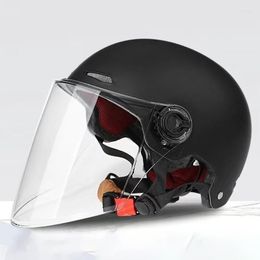 Motorcycle Helmets Moped Shield Helmet Cooling Cap Kick Scooter Men's With Visor Moto Equipment For Women Biker Electric Karting