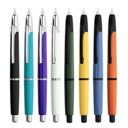 Fountain Pens MAJOHN A2 Press Resin Fountain Pen Retractable EF Nib WIth Clip Converter Ink Pen Office School Writing Gift Set Lighter Than A1 230530