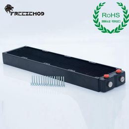 Cooling FREEZEMOD 480mm Copper Radiator Heatsink Water Cooler 45mm Thickness 48CM Double Layer Fin G1/4 Liquid cooling For 12CM 4FANS