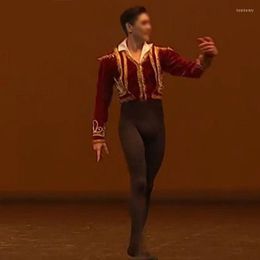 Stage Wear Custom Men Spanish Vest Ballet Jacket Male Coat Tunic Retail Wholesale Heporen