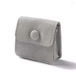 Jewelry Pouches 5Pcs Rectangle Velvet Presents Storage Bags With Iron Clasp For Rings Necklaces Bracelet Package Envelope