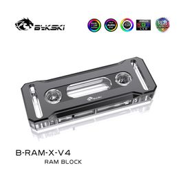 Cooling Bykski RAM Water Cooling Block Use for Dual or 4 Channel with 2pcs / 4pcs Armor PC Cooled System Radiator RGB SYNC / BRAMXV4