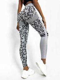 Women's Pants Capris Leopard Print Seamless Pants High Waist Lifting Hips Fitness Pants Tight Running Trousers Women J230529