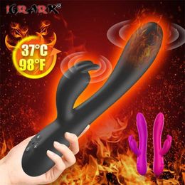 Sex Toy Massager Usb Charging Heating Av Rabbit Dildo Vibrator Vagina Clitoris Stimulator G-spot Adult Game Toys for Women Female Masturbator