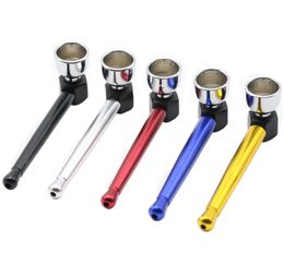 Smoking Pipes Fashion Small Cigarette Pot Metal Pipe Portable Detachable Straight Rod Multicolor Pipe Set