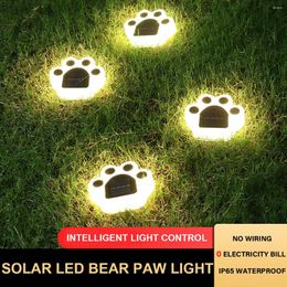 Garden Decorations Solar LED Light Bear Lamp Outdoor Waterproof Decoration Landscape Atmosphere Buried Lights