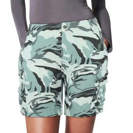 Solid Pockets Summer Women's Casual Hot Pants High Waist Shorts P230530