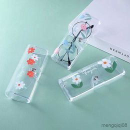 Sunglasses Cases Bags Big Transparent Glasses Case Matte Eyeglasses Student Myopia Box Cute Cartoon Animal Fruit