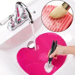 Makeup Brushes Sdotter Scrubbing Pad Cosmetic Brush Cleaning Silicone With Suction Cup Apple Cleaner Beauty Supplies