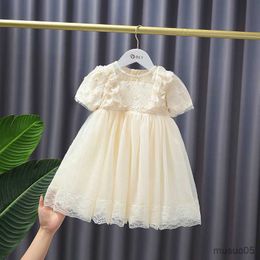 Girl's Dresses Fashion Baby Girl Princess Dress Summer Toddler Girl Short Sleeve Vintage Girls Clothes Ball Gown