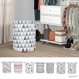 Basket Folding Laundry Basket Round Storage Large Hamper Collapsible Clothes Toy Laundry Holder Organiser