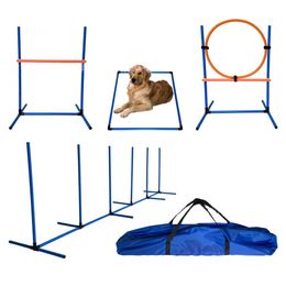 Equipment Dog Agility Training Equipment Outdoor Portable Obstacle Training Set Jumping Pole Jumping Circle Around The Pole Pet Supplies
