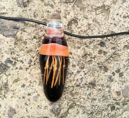 Pendant Necklaces Colourful Jellyfish Vintage Design Sea Life Black Cool Glass Necklace Rope