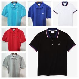 Erkek Polos T Shirt Erkek Polo Homme Yaz Gömlek Nakış T-Shirt Yüksek Sokak Trend Gömlek Üst Tee S-2XL