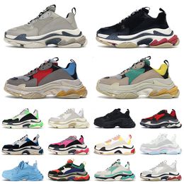 triple s men women designer casual shoes scarpe platform sneakers black white Dark Grey Pink Split clear sole mens womens trainers Jogging Walking luxury shoe 36-45