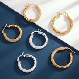 Hoop Earrings Trendy Classic Stainless African Women Dubai Gold-Plated Silver-Plated For Anniversary Gifts