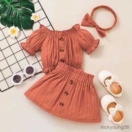 Clothing Sets Newborn Baby Clothes Set Shoulder Blouse and skirt Summer Outfit Infant Suit For Kids Girl