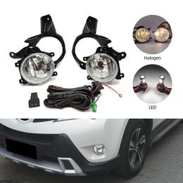 LED Fog light For Toyota RAV4 2013 2014 2015 headlight fog lamp cable Switch Grille cover halogen foglights frame