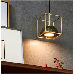 Chandeliers Pendant Lights Led Marble Dining Bar All Copper Modern Light Luxury Bedroom Bedside Decoration Nordic Creative Small