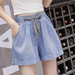 Women's Jeans Shorts Women Solid Denim Summer Est Fashion High Waist Lady Pocket Short Ladies Pants Slim Stretch G355