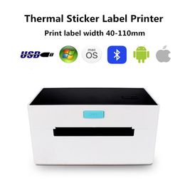 Printers POS 9220 Express Waybill Shipping Label Sticker USB Bluetooth 4 Inch Thermal Barcode Printer For Windows MAC OS Android IOS