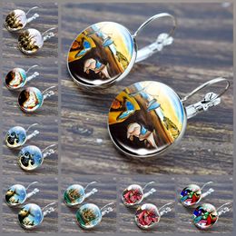 Salvador Dali Art Picture The Persistence of Memory Painting Art Earrings Simple Style Earrings Surrealism Dangle Jewellery