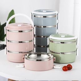 Dinnerware Sets Lunchbox Leakproof Lunch Box Container Portable Stainless Steel Thermal For Office Camping Supplies