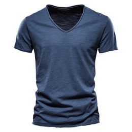 Mens tshirts aiopeson 100% algodão masculino tshirt design de moda slim fit soild tshirts machos tops tees camiseta de manga curta para 230529