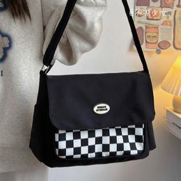 Evening Bags Large Capacity Messenger Bag Ins Student Class Casual Backpack Canvas Japanese 2023 Fashion Handbags