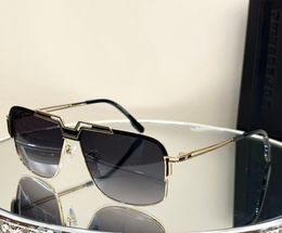 Vintage Rectangle Sunglasses 9103 Black Gold Grey Gradient Men Summer Sunnies gafas de sol Designers Sunglasses Shades Occhiali da sole UV400 Eyewear