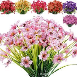 Decorative Flowers 5 Headeds Imitation Modern Artificial Water Plants Orchids Potted Five-pronged Chrysanthemum