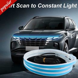 New Scan Starting LED Car Hood Light Strip Auto Engine Hood Guide Decorative Ambient Lamp 12v Modified Car Daytime Running Light