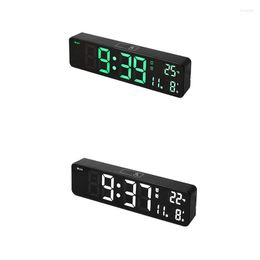 Wall Clocks 10 Inch LED Digital Alarm Clock Temperature Date Display Mounted Or Standing For Living Room Decoration