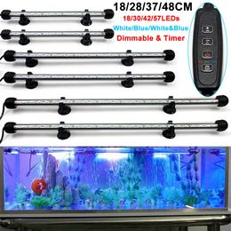 Lightings 1848CM Dimmable Fish Tank Light Timer LED Aquarium Light Waterproof LED Light bar Stick Underwater Fish Lamp Aquariums Decor