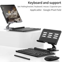 Folding Metal Bracket For Google Pixel Fold Bluetooth keyboard Holder Desk Rotation Stand Desktop