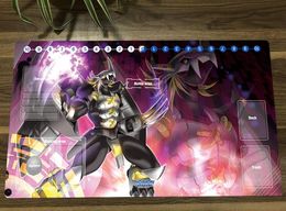 Pads Anime Digimon Duel Playmat Blackwargreymon Trading Card Game Mat DTCG CCG Mat Mouse Pad Desk Table Gaming Play Mat 60x35cm