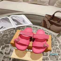 Luxury designer sandals beach travel sandals women's flip-flops loafers multi-color slide shoes 35-42