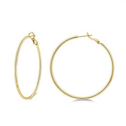 Hoop Earrings Vonmoos For Women 14K Gold Plated Piercing Jewellery Set 925 Sterling Silver Needle Comfortable Luxury Ear Rings